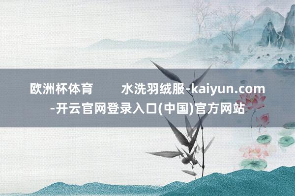 欧洲杯体育        水洗羽绒服-kaiyun.com-开云官网登录入口(中国)官方网站