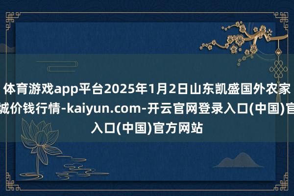 体育游戏app平台2025年1月2日山东凯盛国外农家具物流城价钱行情-kaiyun.com-开云官网登录入口(中国)官方网站