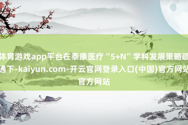 体育游戏app平台在泰康医疗“5+N”学科发展策略疏通下-kaiyun.com-开云官网登录入口(中国)官方网站