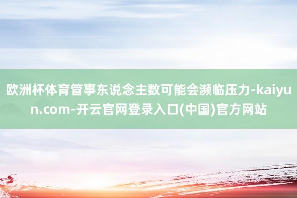 欧洲杯体育管事东说念主数可能会濒临压力-kaiyun.com-开云官网登录入口(中国)官方网站
