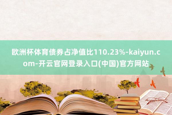 欧洲杯体育债券占净值比110.23%-kaiyun.com-开云官网登录入口(中国)官方网站