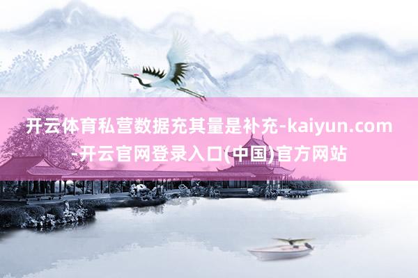 开云体育私营数据充其量是补充-kaiyun.com-开云官网登录入口(中国)官方网站