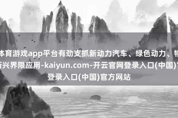 体育游戏app平台有劲支抓新动力汽车、绿色动力、物联网等新兴界限应用-kaiyun.com-开云官网登录入口(中国)官方网站