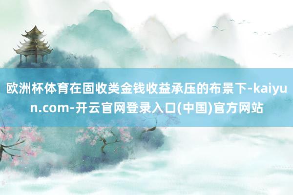 欧洲杯体育在固收类金钱收益承压的布景下-kaiyun.com-开云官网登录入口(中国)官方网站